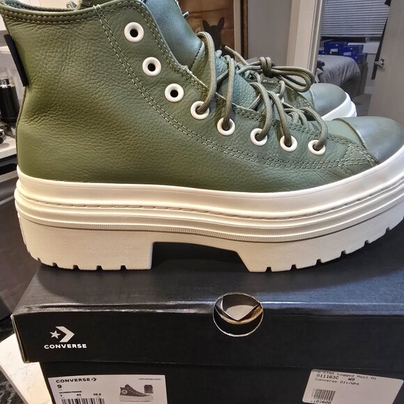 Converse Women's Green High-Top Sneakers - Picture 3 of 14